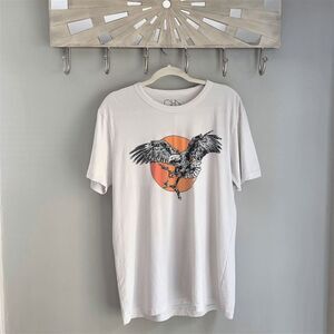 Chaser Bald Eagle Crew Neck Tee, Large, Natural